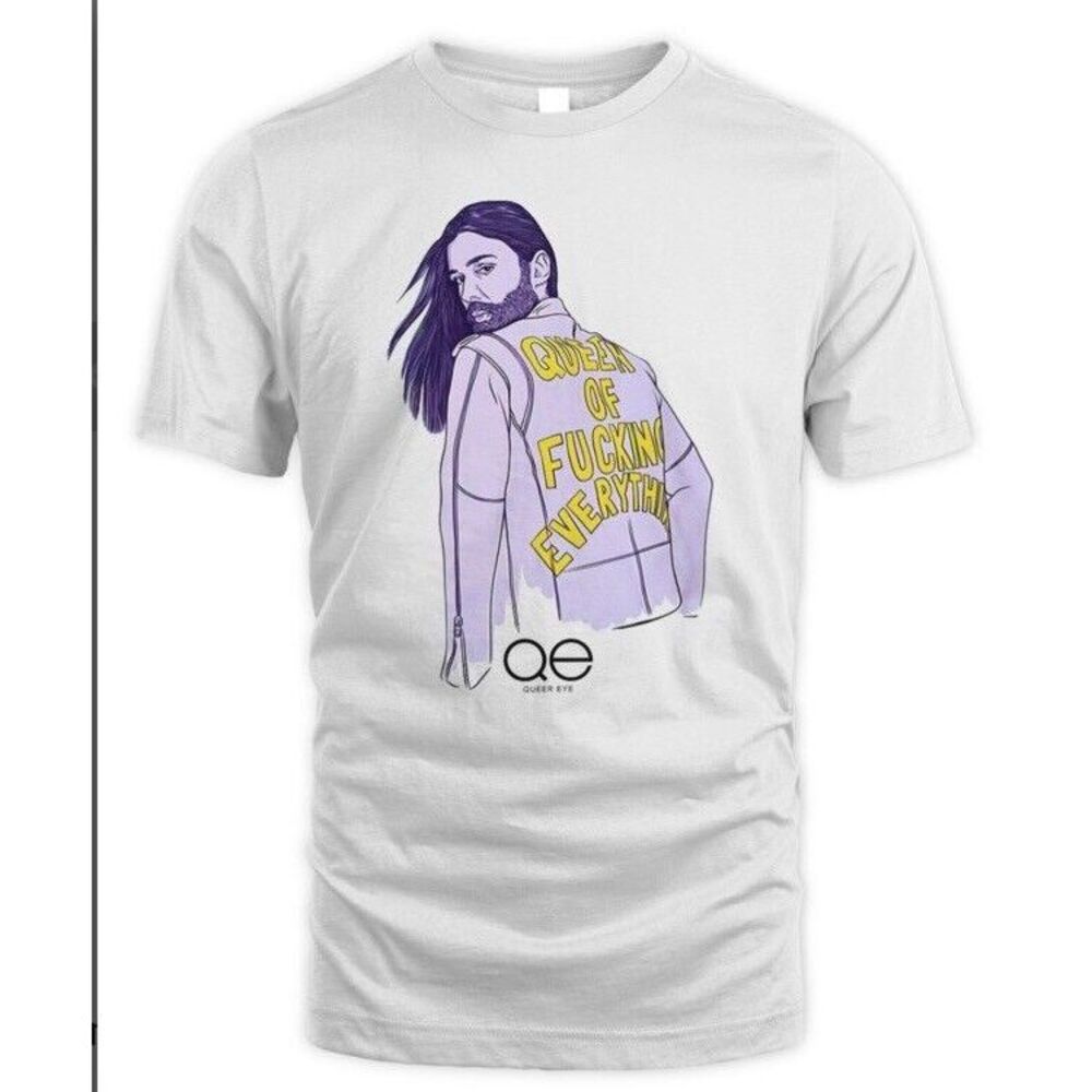 Queer‎ Eye T-Shirt Tee Queen Of F…ng Everything Unisex White X-Large LGBT NWT